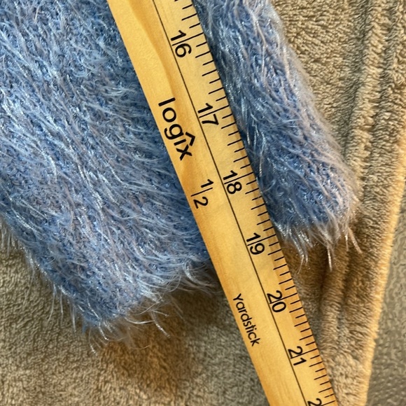 Eyelash Baby Blue Thick Show‎ me your Mumu Women Sz XXL Cozy Forever Sweater L/S - Picture 12 of 15